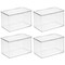 mDesign Plastic Playroom/Gaming Storage Organizer Box, Hinge Lid